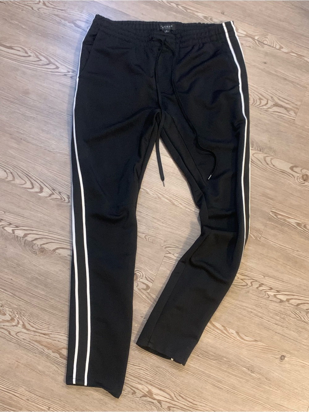 PacSun Black Joggers with White Side Stripes